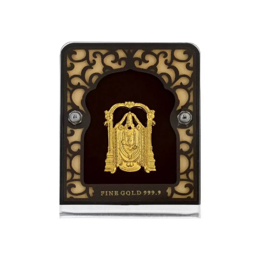 24K Gold Plated Lord Balaji Frame