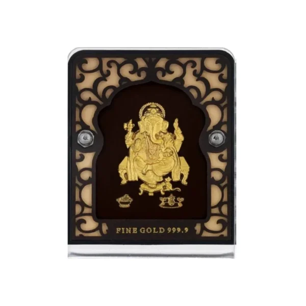 24K Gold Plated Lord Ganpati Frame