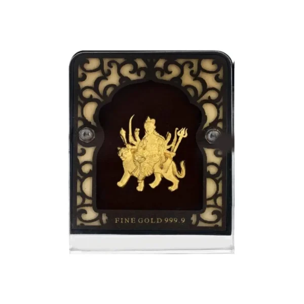24K Gold Plated Maa Durga Frame