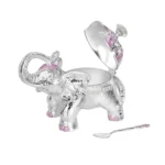 Elephant Sugar Pot Metal Lavender
