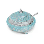 Enamel Sugar Pot Sky Blue
