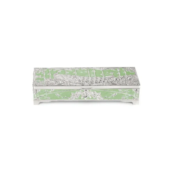Peacock Dry Fruit Box 2 in 1 Sky Green
