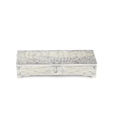 Peacock Dry Fruit Box 2 in 1 White