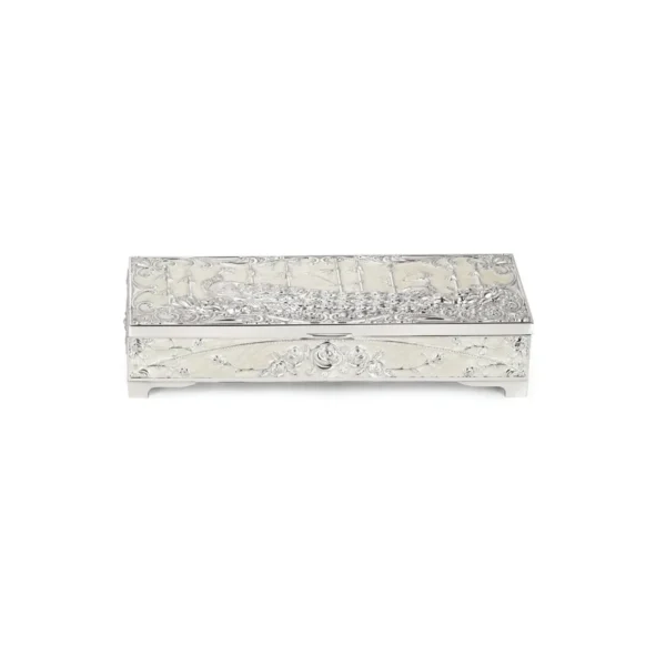 Peacock Dry Fruit Box 2 in 1 White