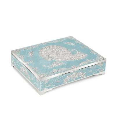 Peacock Dry Fruit Box 4 in 1 Sky Blue