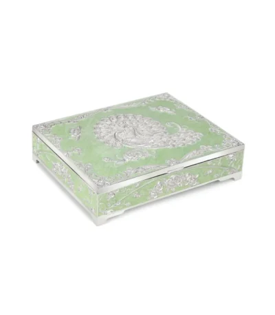 Peacock Dry Fruit Box 4 in 1 Sea Green