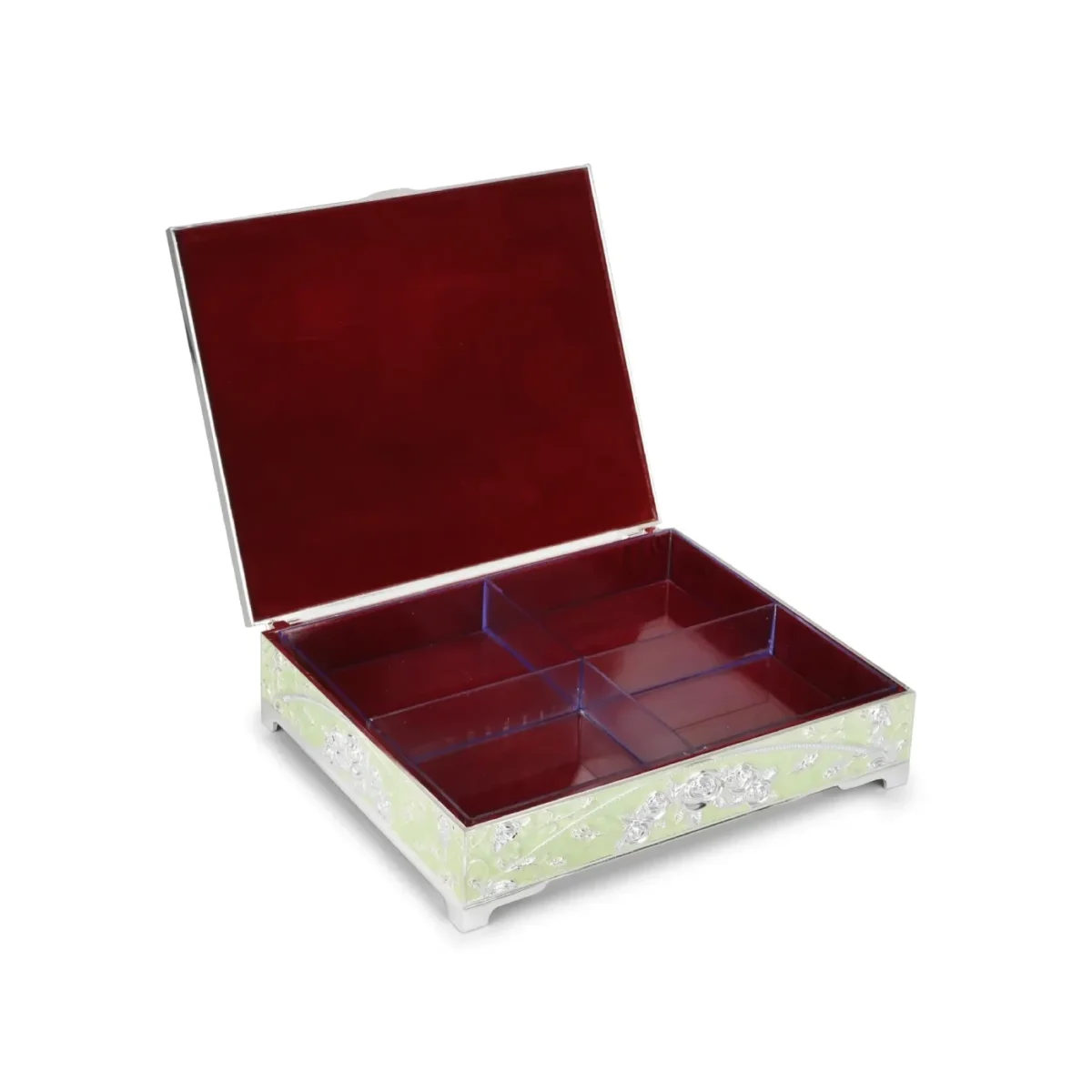 Peacock Dry Fruit Box 4 in 1 Sea Green