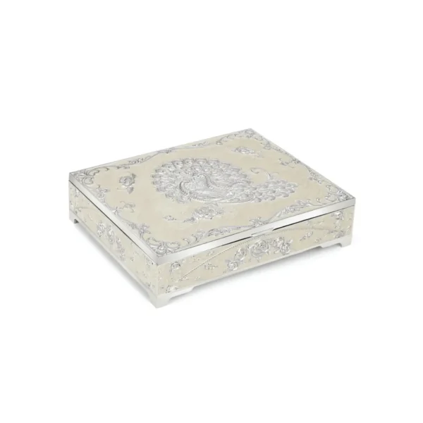 Peacock Dry Fruit Box 4 in 1 White