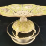 Blue Enamel Silver-Plated Fruit Platter