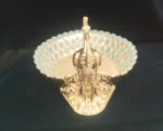 Blue Enamel Silver-Plated Peacock Platter
