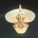 Blue Enamel Silver-Plated Peacock Platter