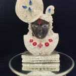 Shreenathji Idol – Silver-Plated with Diamond Work
