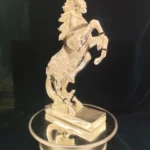 Silver-Plated Diamond Studded Horse Figurine